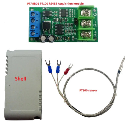 PTA9B01 PT100 RTD Temperature Sensor Converter Module, -20°C to 400°C, RS485 Modbus RTU Interface