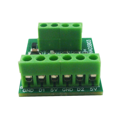 N4DSB03 2-Channel DS18B20 Temperature Acquisition Module, RS485 Modbus, -55°C to 125°C Remote I/O Adapter for PLC and HMI