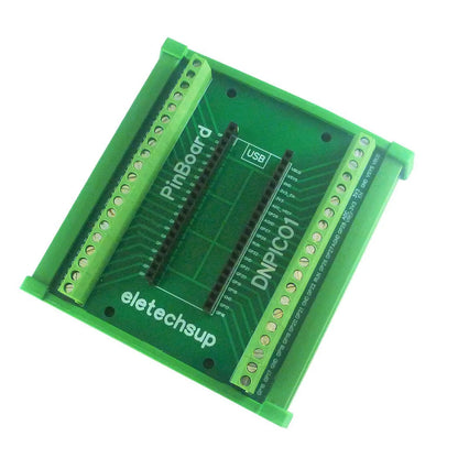 DNPIC01 DIN Rail Mount Screw Terminal Adapter – 3.96mm Breakout Board for Raspberry Pi Pico RP2040 Industrial PLC Automation