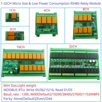 N4ROE16 16CH RS485 Multifunction Relay Module with 3A Switch Digital Output, DC 12V 24V - Integrated Circuit
