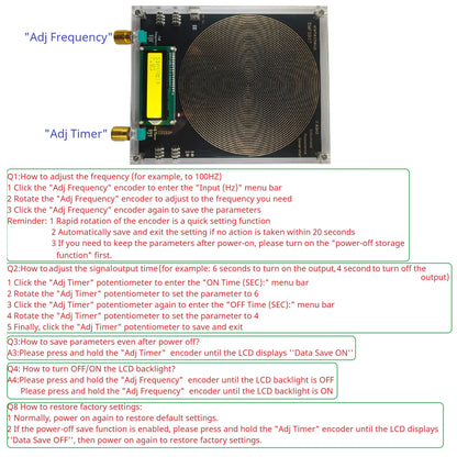 SMFSB07 4-Channel Schumann Resonance Generator – 0.01-100kHz Adjustable Pure Sine Wave with 150MM Onboard Antenna & Cycle Timer for Sleep Aid Meditation