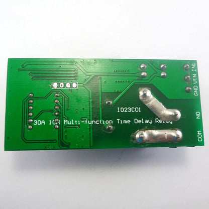 5Pack IO23C01 30A 24V Multifunction Timer Relay Module – 18-Mode Digital Delay Switch with 0.01s-270h Adjustable Time for PLC Motor LED