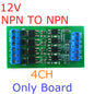 OPMSA04 4CH 5A Digital Signal Amplifier – DC 3.3-24V NPN/PNP Logic Level LED Driver for Arduino Raspberry Pi ESP32 ESP8266