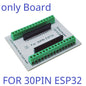 DNESA30 ESP32 DIN Rail Mount Screw Terminal Adapter – 3.96mm Breakout Board for 30/38-Pin ESP32 WROOM-32 DevKitC with DIN35/C45 Rail