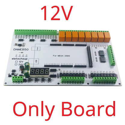 DNMEB50 16AI 16DI 16DO RS485 Modbus I/O and Relay Expansion Board, Compatible with Arduino MEGA 2560 and PLC Control