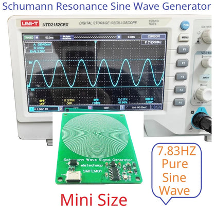 SMFEM01 Mini Schumann Resonance Generator – 7.83Hz Pure Sine Wave Portable Earth Frequency Booster for Sleep Aid Meditation & Relaxation