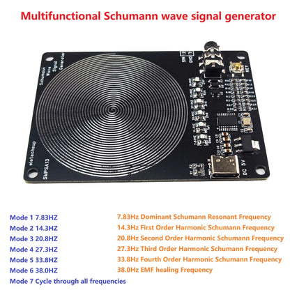 SMPSA13 7-38Hz Schumann Resonance Scalar Generator – 7.83Hz Earth Frequency Harmonic Cycle Device for Grounding, EMF Protection & Mental Wellness