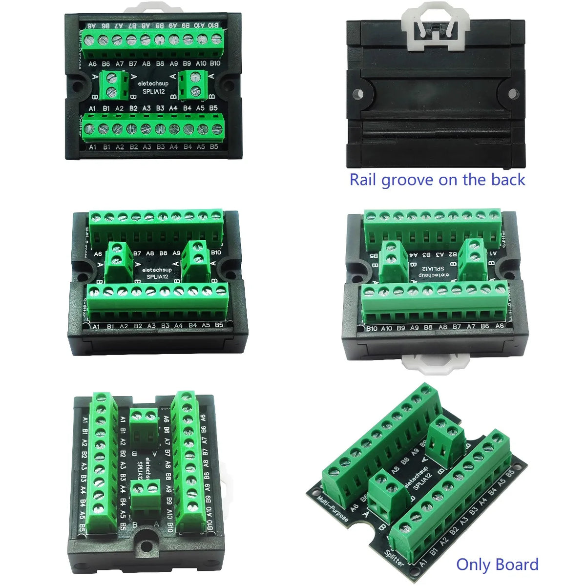 SPLIA12 4-in-1 Bus Hub – RS485/I2C/CAN/1-Wire Splitter with Master-Slave Ring Network for ESP32 Remote IO PV Inverter PLC HMI