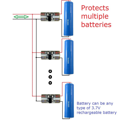 ND03CPMB 1-Cell Li-ion Battery Protection Board – 3.7V/4.2V 3.5A Over Charge Discharge Overcurrent Protection Module for 18650 Li-Po