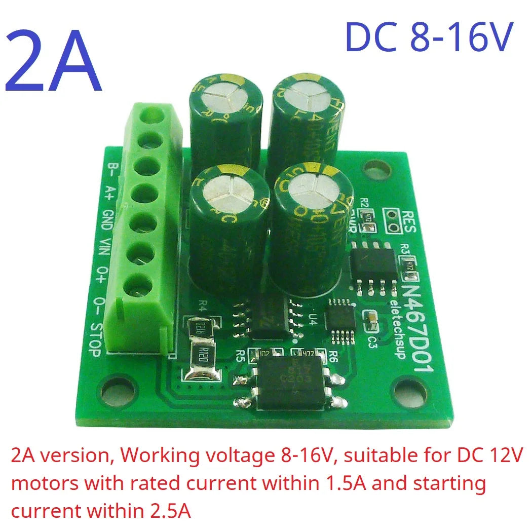 N467D01 RS485 Modbus RTU DC Motor Driver – 8-30V 1-2A Forward Reverse Stop Delay Controller with 497-Day Timer for PLC Automation
